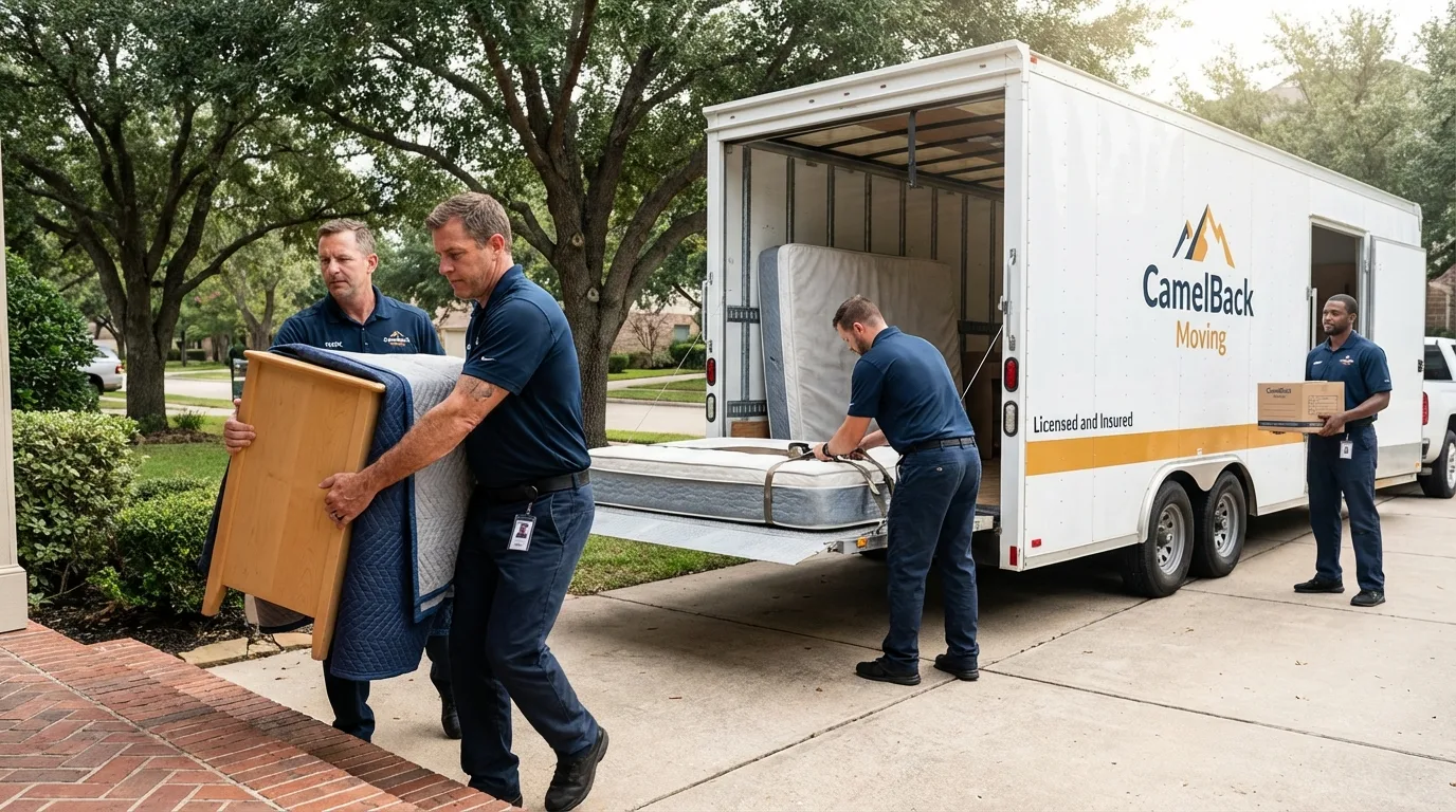 Crew loading residential truck for cross-state move from Lahaina, HI
